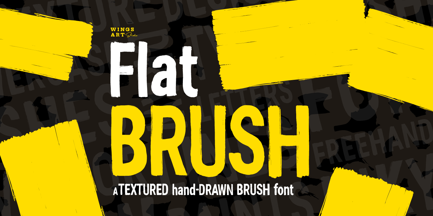 Ejemplo de fuente WA Flat Brush #1